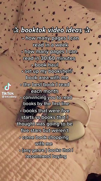 Booktok Video Ideas | Creative Book Content Suggestions | TikTok