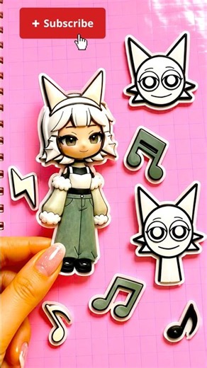 Paper DIY 🤍| ✨ Wenda 3D Stickers Are TOO Cute! 😍💖 #sticker #diy #스티커 #papercraft
