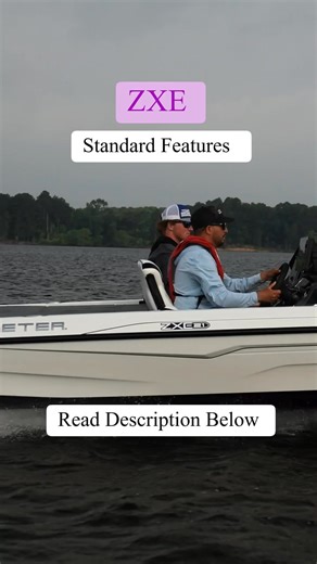 ZXE Standard Features: 🟣Full Fiberglass Front Deck with Slam Latches 🟣8-Gauge Independent Electronic Wiring with 6 Position Fuse block, Console & Bow 🟣Cockpit Command Center with Multi-Function Digital Gauges 🟣Two Bike Seats 🟣Increased Day Box with Electronics "Cabinet" 🟣Bolstered Full-Flex Sport Seating 🟣Stomp Trim Buttons 🟣Humminbird CMSI Xplore 12" at Console and 9" at Bow 🟣Minn Kota Ultrex 112 Trolling Motor 🟣Minn Kota 10 x 5 PCL Charger 🟣8’ Minn Kota Raptors 🟣Hot Foot Throttle w