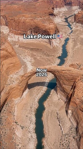 Lake Powell Before vs After #lakepowell #arizonanature #utahlandscapes #waterlevelhistory