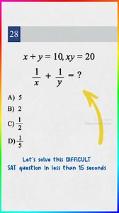 Future Admit | Digital SAT Test Prep on Instagram: "Solve this difficult SAT question in seconds ⏳ Comment or DM “1600” for 10 proven SAT strategies to maximize your score 離 #satprep #digitalsat #digitalsathacks#satmath #satreading #sattestprep #highschoolparents #psatprep #psat #collegeadmissions"