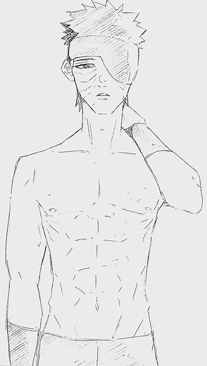 筋肉はおいしいよ。#イラスト #naruto #ナルト #うちはオビト #obito #はたけカカシ #kakashi