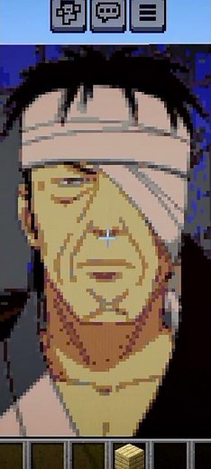 "Danzo Shimura Pixel Art in Minecraft 🔥 | Naruto Shippuden Build"