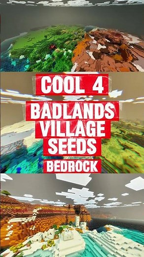 Minecraft Badlands Village Spawns 🌵🏘️⛰️ #minecraft