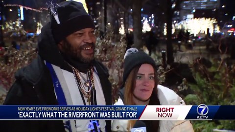 New Year's Eve Firework show at the Riverfront