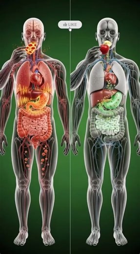Apple vs Pizza: What Happens Inside Your Body? | 3D Medical Animation #guthealth #biology #science
