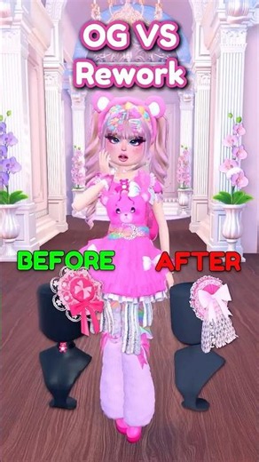 REWORK VS ORIGINAL ITEMS 😳 #roblox #dresstoimpress