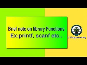 55 C Library Functions an overview