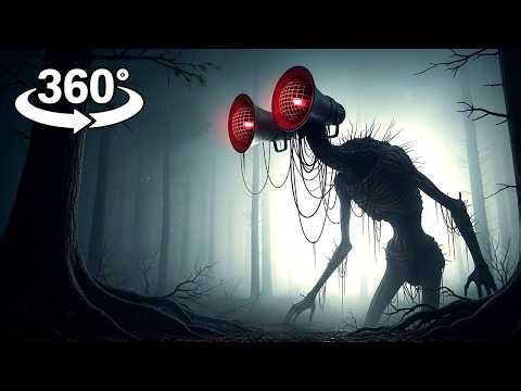 Siren Head is Hunting You in the Dark Forest 😱 RUN OR HIDE! | 360° VR Horror Experience