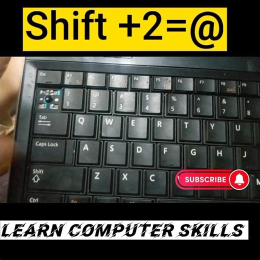 How to type @ symbol in laptop with shift key#youtubeshorts #computergyan #trending