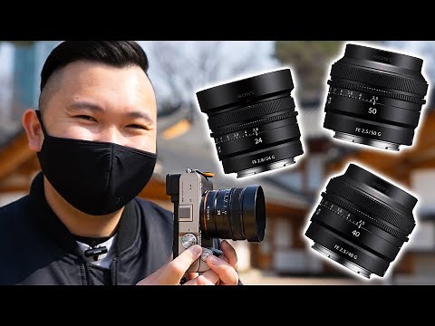 COMPACT SONY LENSES REVIEW! 24mm 40mm 50mm G for a7 IV III a7C a7S a7R a9