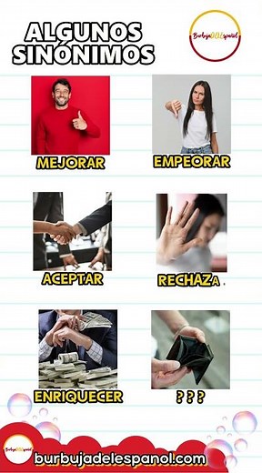 Algunos sinónimos en español 🧠