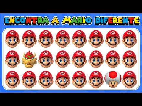 Encontre O Emoji Diferent - Mario 🍄👀 Encontre a Diferença | Quiz Super Mario | Abelha De Teste