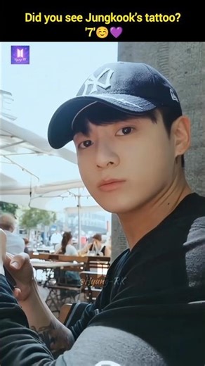 😍Did you see Jungkook’s ‘7’ tattoo?💜 #jk #shorts #bts