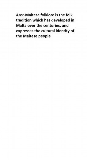 What is Maltese folklore?