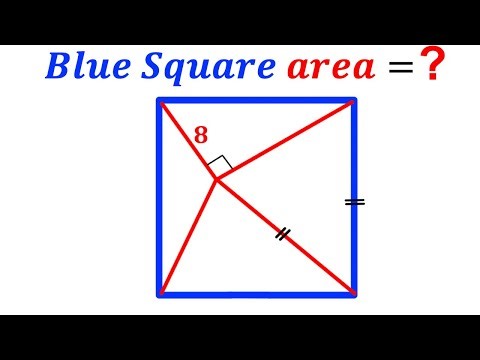 Can you find area of the Blue Square? | (Triangles) | #math #maths | #geometry