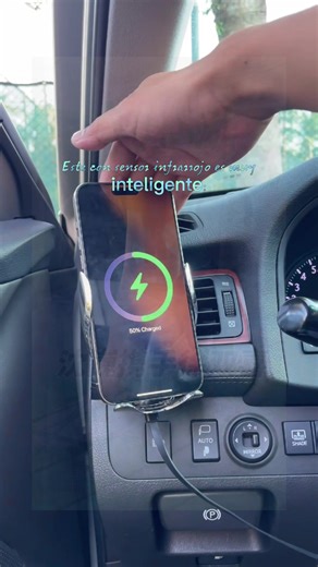 High value high tech Wireless charging car phone holder infrared sensor auto clip-on 360 degree rotating any angle selected horizontal and vertical screen switch led light #newyearnewme #wirelesscharging #carphoneholder #wirelesscharger #cartiktok