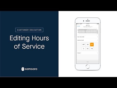 Driver App - Editing Hours of Service