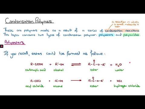 Y13 Condensation Polymers (AQA A level Chemistry)