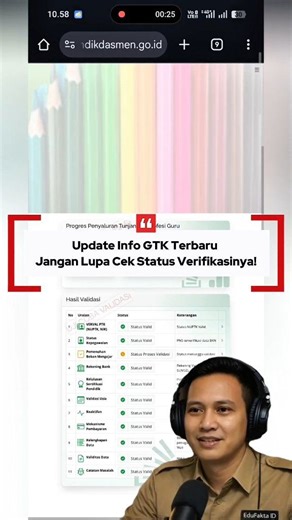 6.6K views · 47 reactions | Berikut penjelasan tentang update Info GTK Terbaru‼️Apabila pengen buka dari HP, jangan lupa klik ikon titik tiga ya, pilih tampilan desktop. #infogtk #infogtk2026 #sertifikasi #sertifikasiguru #tpg #tunjanganprofesiguru #tpgbulanan | EduFakta ID | Facebook