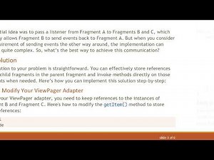 How to Enable Communication Between Fragments with ViewPager in Android