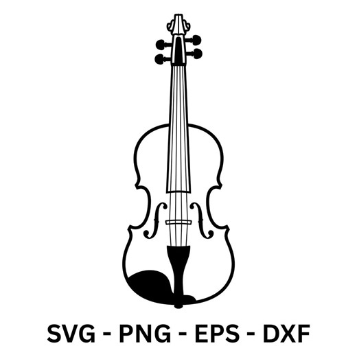 Violin Icon Svg, Fiddle Cut File, Classical Music Svg, Musical Instrument Vector, Orchestra Clipart, Violinist Gift Art, Cricut, Silhouette - Etsy
