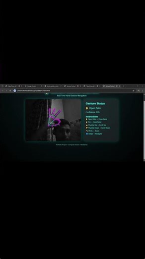 hand gestures control interface website ❤️‍🔥💯 #beats #javascript #handcontrol #html #css #website