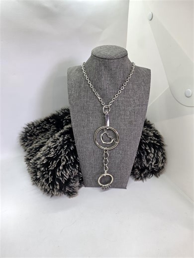 Chainmaille Heart O-ring Necklace Romantic Goth Jewelry - Etsy