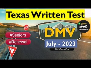 Texas DMV Practice Test 2023 For Seniors / Renewal #txdmv Episode 1