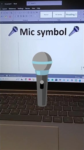 🎤 Mic symbol| Ms word tricks | Ms word symbol | Ms office word #music| #computer #microsoft #short