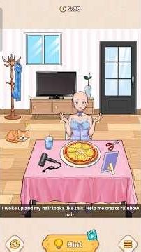 help the girl to create rainbow 🌈 hair