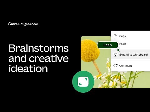 Brainstorms and creative ideation with Canva Whiteboards