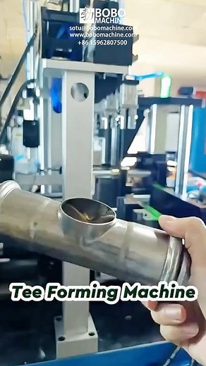 Tee Forming Machine | Automatic Tee Connector Drawing Flat Mouth Forming Machine