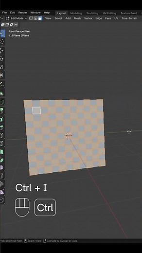 Select Every Other Face in Blender | Checker Deselect Shortcut #blendertutorial #blendershorts