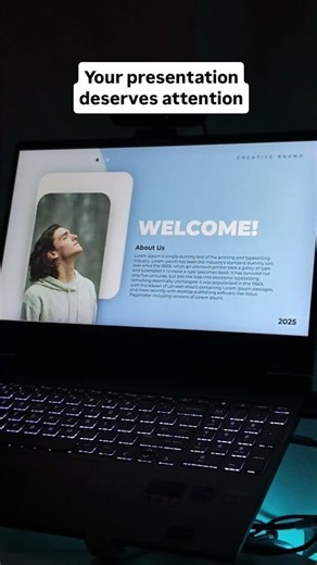 Minimalist Blue PowerPoint Template for Creative Presentations