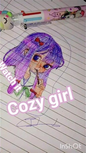 I Drew a Whole Character Using ONLY This Unicorn Pen!🦄✨ #AnimeArt #viral #shorts #popular #trending