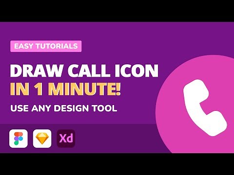 How to Draw icons | Call icon in 1 minute, Easy tutorial with Figma