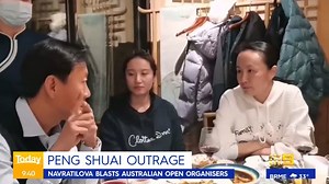 Tennis legend Martina Navratilova has condemned Australian Open organisers as "pathetic" for preventing fans from wearing 'Where is Peng Shuai' shirts in support of the Chinese star, who accused a Beijing official of sexual assault. #9Today | TODAY
