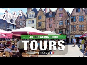 Tours France | Walking Tour City Walk | 4K 60fps