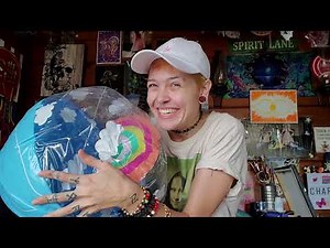 Inflatable Rainbow Beach Ball & Dinosaur Rider (Unboxing & Review)