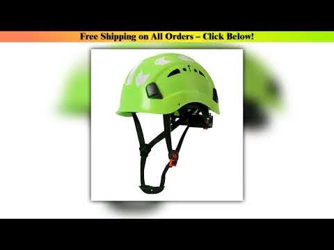 CE Construction Safety Helmet w/ Reflective Stickers Large Holes Breathable Work Hat Climbing