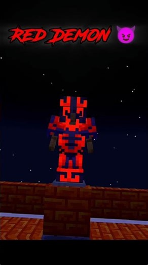 Red Demon Armour Trim Combo in Minecraft