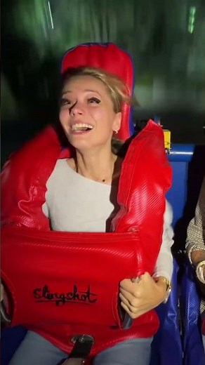 SHE COULDN'T BREATHE! 🤣 Slingshot Ride #shorts
