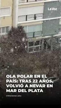 MAR DEL PLATA SE CUBRIÓ DE NIEVE TRAS 22 AÑOS ❄️