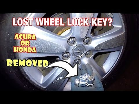 ACURA MDX OR HONDA How to remove a WHEEL LOCK NUT WITHOUT A KEY