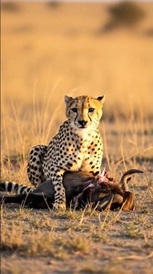 Cheetah Feeding Time | Fastest Predator Eats 🐆🍖🐆 #wildlife #cheetah #foryou