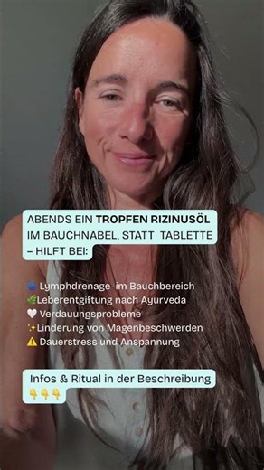 Rizinusöl als Begleitung und Entspannungsritual 🌿💚 #ayurveda #bioenergie
