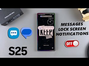 How To Disable Text Message Notifications On Lock Screen Of Samsung Galaxy S25 / S25 Ultra