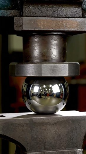 steel ball hydraulic press #hydraulicpress #crushing #sandmentcrushing #viral #crushingtime