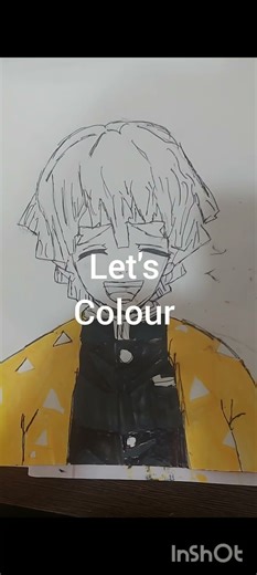 Drawing Zenitsu Agatsuma's happiest Smile#demonslayer#shorts#art#kimetsunoyaibaArt#art #animeart